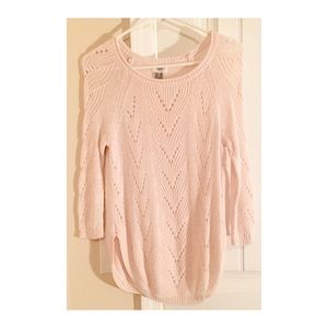 Knit eyelet style sweater